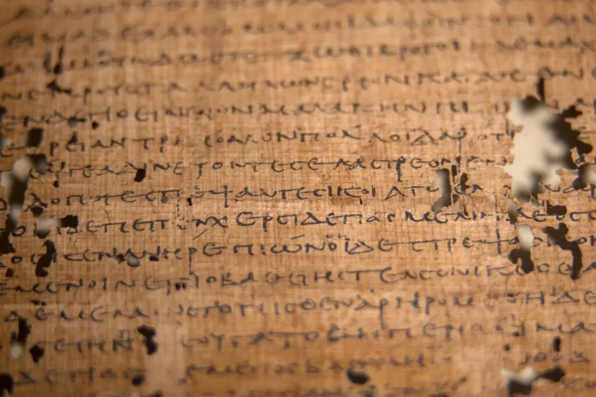 a piece of papyrus 