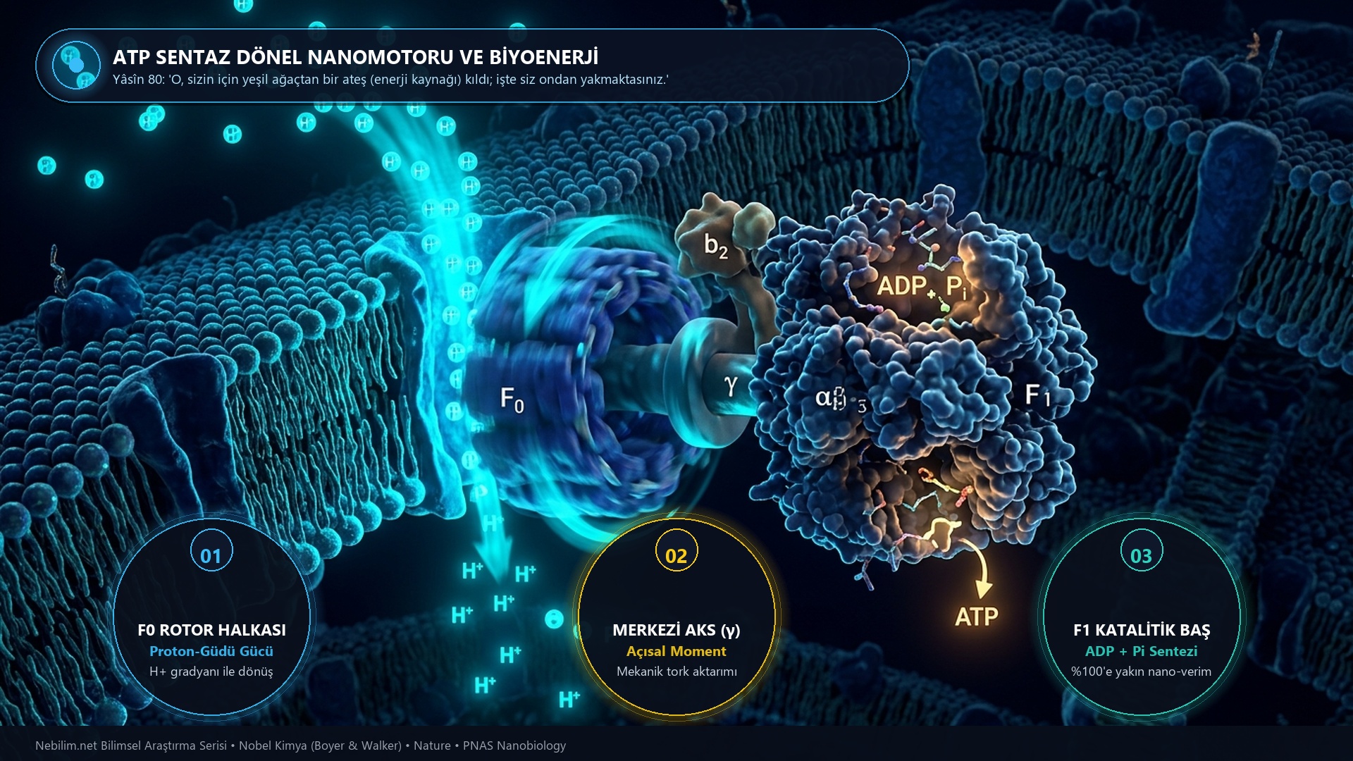 ATP Sentaz Dönel Nanomotoru, Proton-Güdü Gücü ve Hücresel Enerji: Yâsîn Sûresi 80. Âyet ve Biyofiziksel Nizam