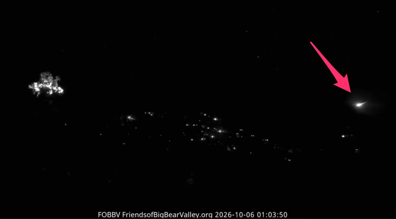 Big Bear Valley’deki kartal yuvası kameralarının yakaladığı meteor gökyüzünü parçaladı