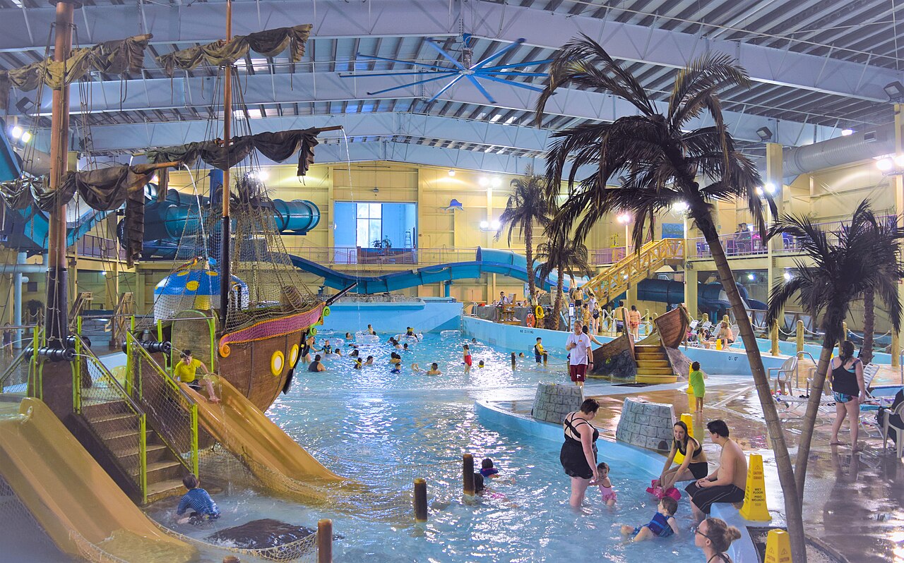 Interior of the water park